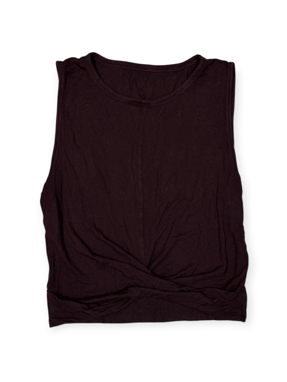 ALO Yoga Brown Twisted Cropped Tank